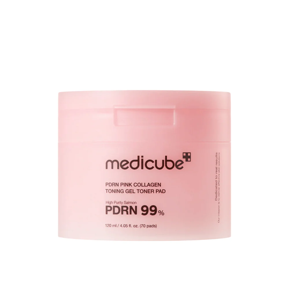 Almohadilla tonificadora de gel de colágeno rosa PDRN (70 almohadillas)