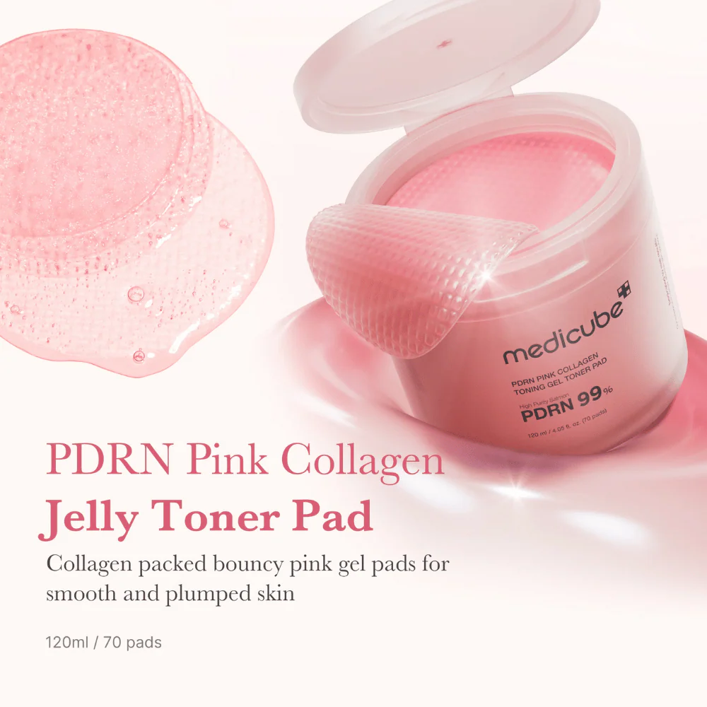 Almohadilla tonificadora de gel de colágeno rosa PDRN (70 almohadillas) - Image 2