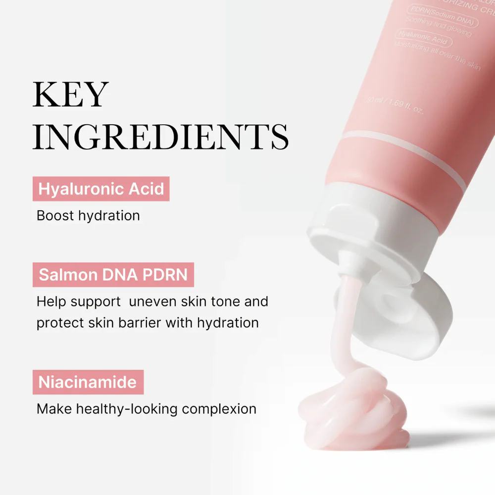 Crema hidratante hialurónica rosa PDRN 50 ml - Image 3