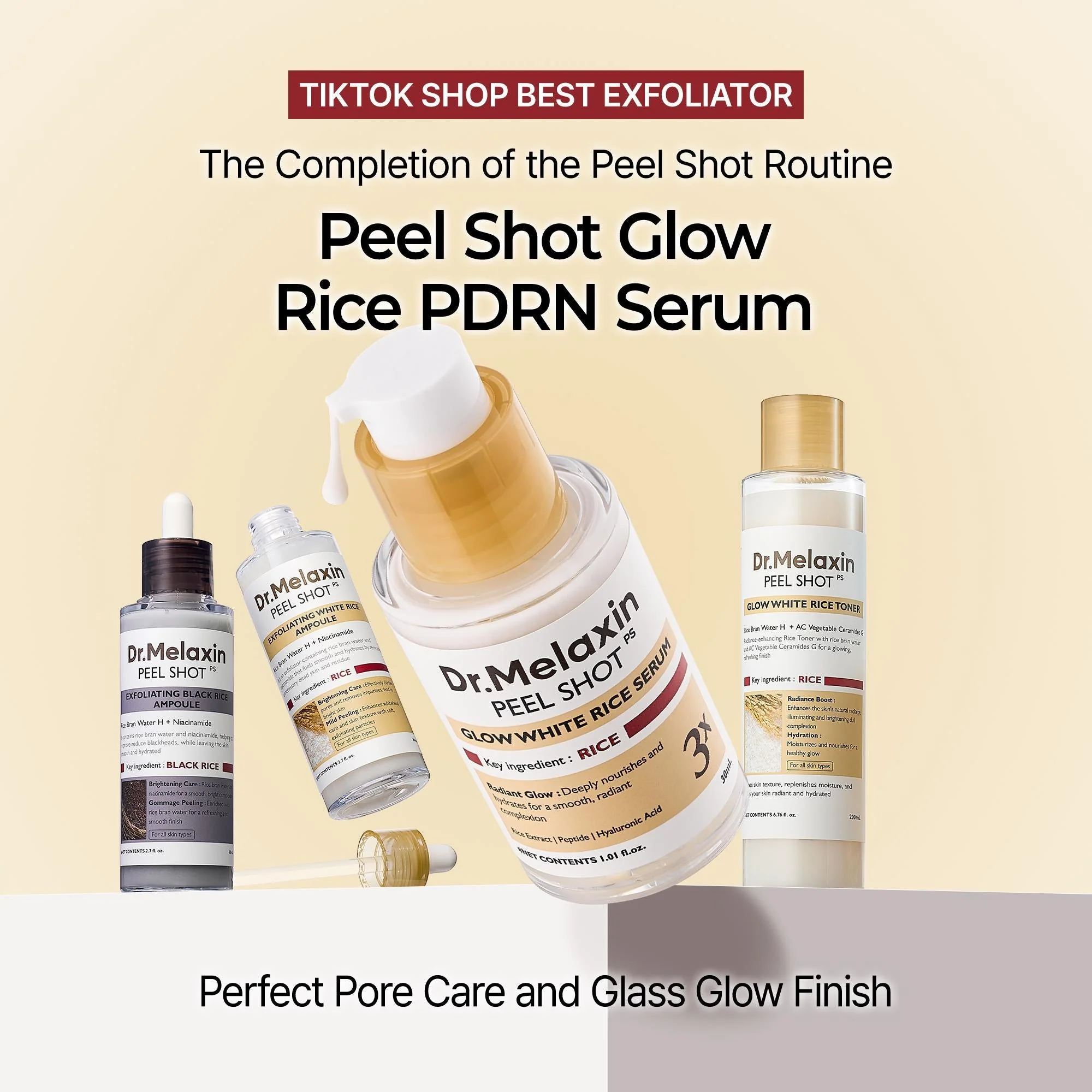 Set de Rutina Completa de 4 Pasos Peel Shot Glow Rice – Edición Resplandor de Primavera - Image 22